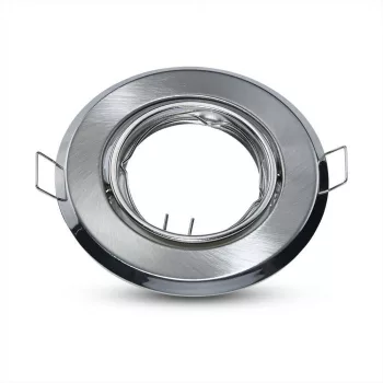   V-TAC Szatén nikkel beépíthető és billenthető kör alakú GU10 spot keret csomag (2db) - 8939