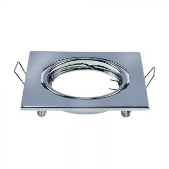   V-TAC Króm beépíthető és billenthető négyzet alakú GU10 spot keret csomag (2db) - 8943