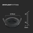 V-TAC Led GU10 Spot Keret Kerek Állítható beépíthető - fekete - 8955