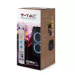 V-TAC 40W Tölthető party hangfal, vezetékes mikrofon, RF távirányítás, Bluetooth RGB 2*8 inch - 8980