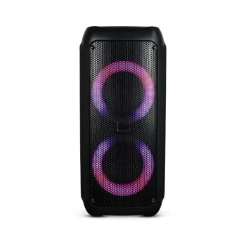   V-TAC 35W Tölthető party hangfal, vezetékes mikrofon, RF távirányítás, Bluetooth RGB 2*6.5 inch - 8981