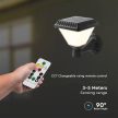 V-TAC LED Napelemes (Solar) fali lámpa 0,8W - CCT - fekete - 93578