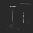 V-TAC Háromlábú tartóállvány reflektorokhoz (TRIPOD) fekete színű 900 x 940 - 1800 mm - 9546