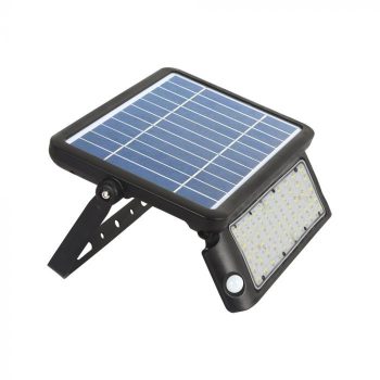   V-TAC 10W Mozgásérzékelős LED napelemes (SOLAR) reflektor 90° 4000K fekete házas  - 9869